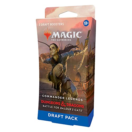 Magic The Gathering Commander Legends: Battle for Baldur’s Gate 3-Booster Draft Pack, Multicolor,D10040000 - 3-Booster Draft Pack