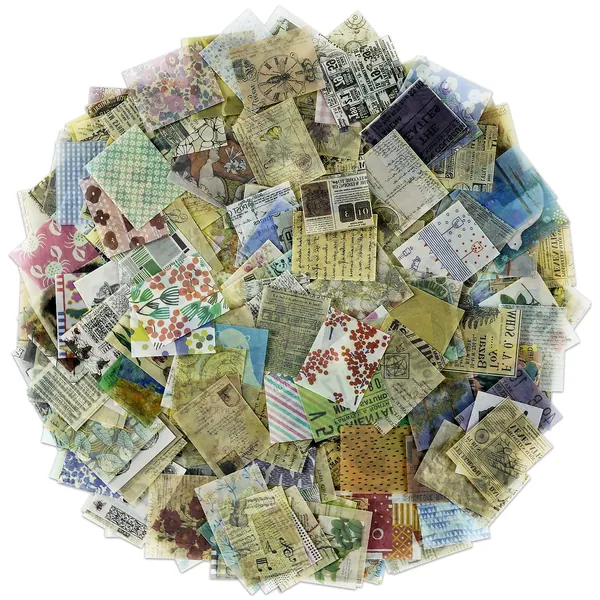 365 PCS Vintage Scrapbooking Paper,DIY Scrapbooking Journaling Supplies Flower Plant Map News Letter Decorative Antique Vintage Paper Art Craft for Laptop,Envelope,Diary Bullet Journal