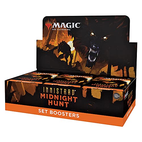 Magic The Gathering Innistrad: Midnight Hunt Set Booster Box, 30 Packs, for ages 13+