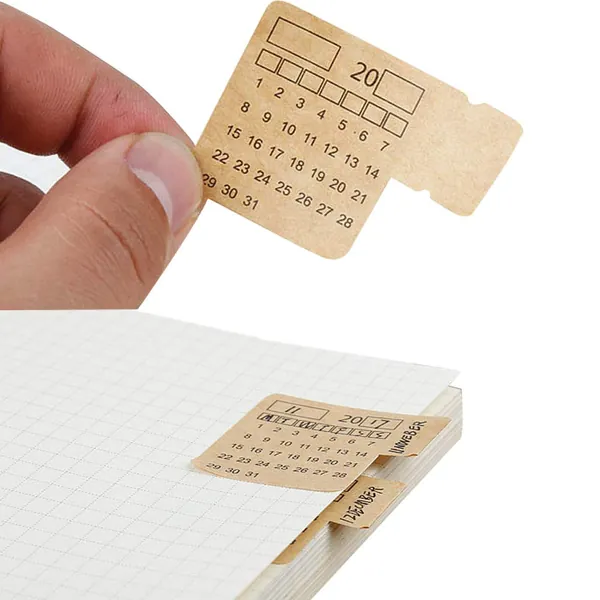 30 Calendar Stickers for Planners Self Adhesive Index Tabs Monthly Index Dividers Bullet Journal/Planners/Agenda