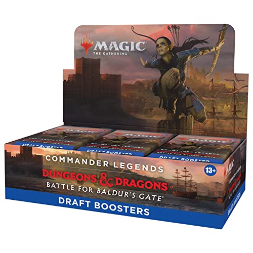 Magic The Gathering Commander Legends: Battle for Baldur’s Gate Draft Booster Box, 24 Boosters, Multicolor, D10230001 - Draft Booster Box