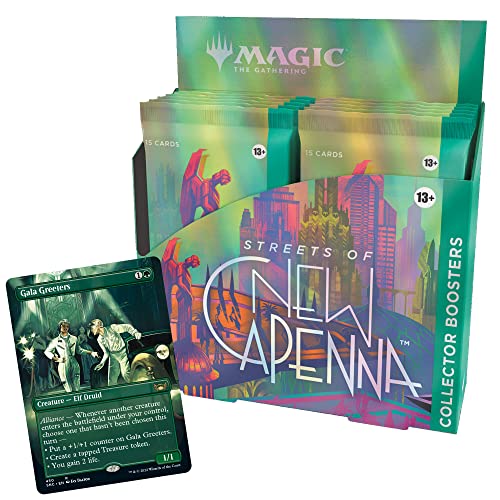 Magic: The Gathering Streets of New Capenna Collector Booster Box, 12 Packs & 1 Box Topper - Single