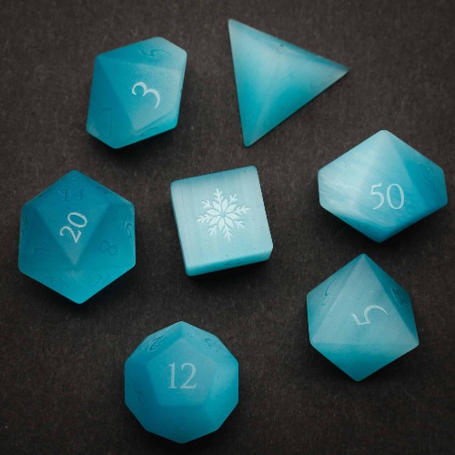 Raised Cat's Eye Turquoise - Set of 7 - Wyrmwood