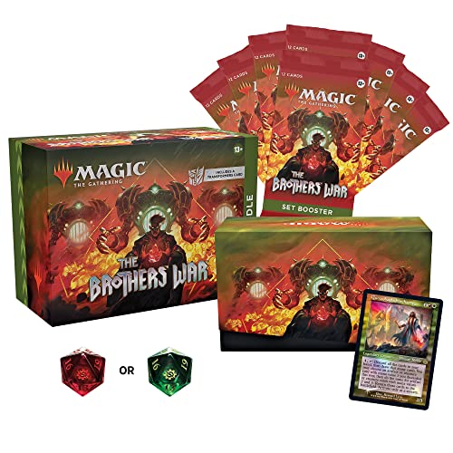 Magic The Gathering The Brothers’ War Bundle, 8 Set Boosters + Accessories, D03080000, Multicolor, for ages 13+ - Single