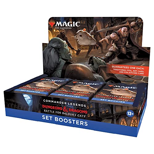Magic The Gathering Commander Legends: Battle for Baldur’s Gate Set Booster Box, 18 Packs, Multicolor, D10240001, for ages 13+ - Set Booster Box