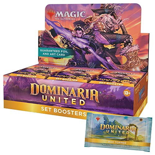 Magic The Gathering C9725000 Dominaria United Set Booster Box, 30 Packs & Box Topper Card, Multi - Set Booster Box