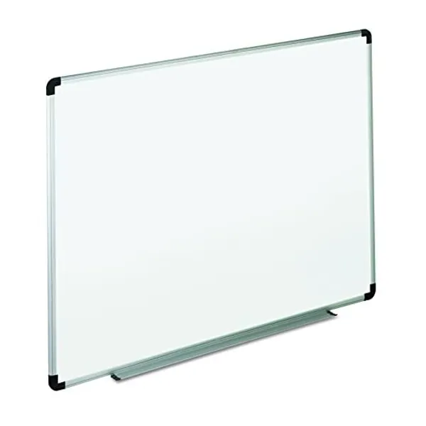 Universal 43723 Dry Erase Board, Melamine, 36 x 24, White, Black/Gray Aluminum/Plastic Frame