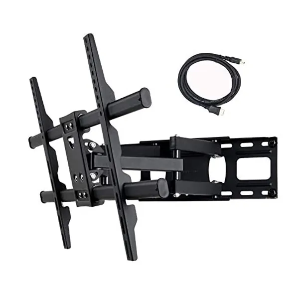 VideoSecu MW380B5 Full Motion Articulating TV Wall Mount Bracket for Most 37"-70" LED LCD Plasma HDTV Up to 125 lbs with VESA 684x400 600x400 400x400 150x100mm, Dual Arm Pulls Out Up to 14" AW9