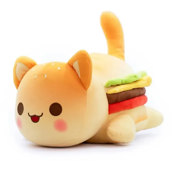 hamburger cat plushie