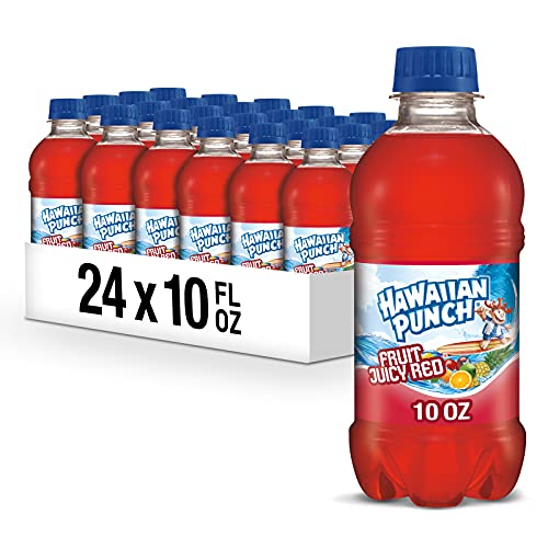 Hawaiian Punch Fruit Juicy Red, 10 Ounce Bottles, 24 ct