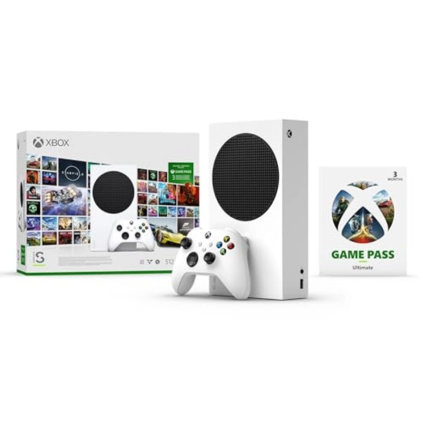 Xbox Series S – Starter Bundle - Includes hundreds of games with Game Pass Ultimate 3 Month Membership - 512GB SSD All-Digital Gaming Console
