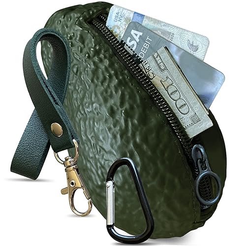 Avocado Coin Purse For Women/Avocado Gifts Wallet Purse Coin Pouch /Vegan Gifts or Keto Gifts Keychain /Novelty Purse Pouch Wristlet Wallets for Women/Avocado Stuff or Avocado Wallet Wristlet