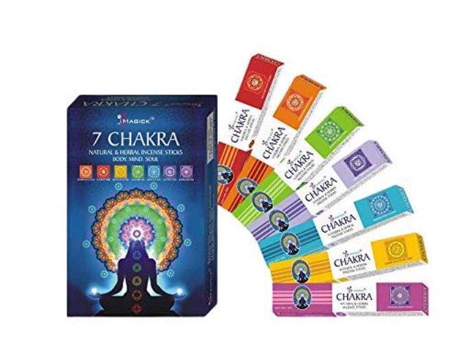 Divine Magick 7 Chakra Incense Sticks 15gms - 7 Packs - 