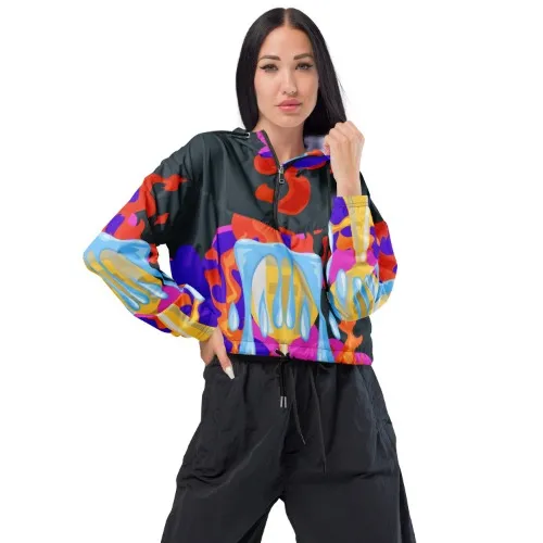 Women’s cropped windbreaker - Ace of Cups