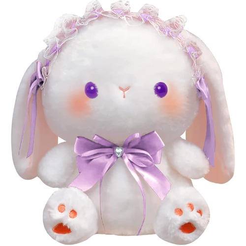 Stuffed Animal Doll Plush Toys, Plushie Animal Toys, Cute Plush Animals, Lolita Bunny 13.7 Inches, Children's Gifts Rabbit (Purple 13.7 Inch) - Purple 13.7 Inch