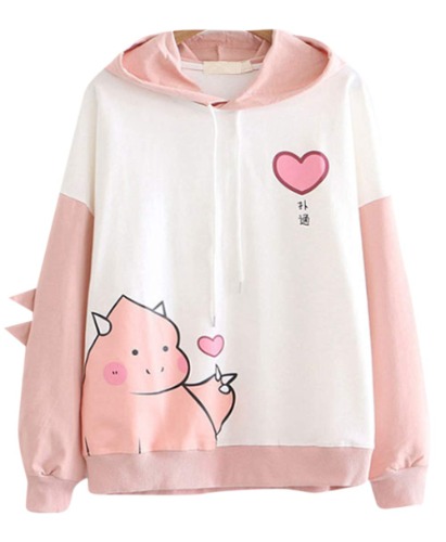 CRB Fashion Womens Teens Animal Anime Cute Emo Dinosaur Cosplay Cartoon Shirt Hoodie Hoody Top Jumper Sweater - Dino Cp