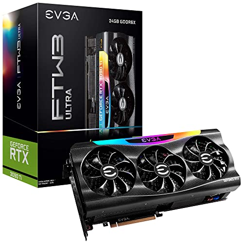 EVGA GeForce RTX 3090 Ti FTW3 Ultra Gaming, 24G-P5-4985-KR, 24GB GDDR6X, iCX3, ARGB LED, Backplate, Free eLeash - EVGA RTX 3090 Ti FTW3 Ultra
