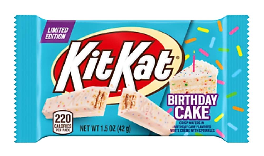 Birthday Cake Kit Kat Bar White Chocolate Limited Edition 4 Pack 1.5 Oz Bars - White Chocolate 1.5 Ounce (Pack of 4)