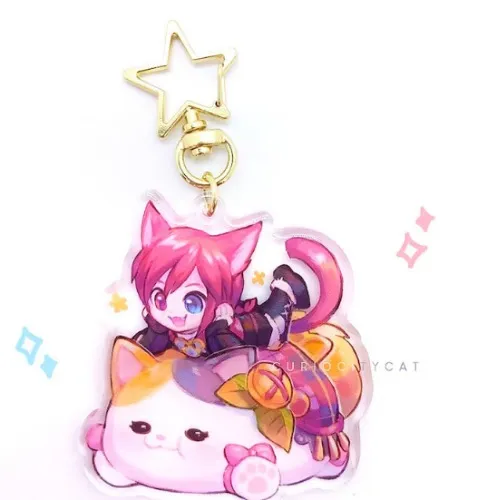 FFXIV Graha Tia Crystal Exarch Double-sided 7 cm Acrylic Keychain Charm