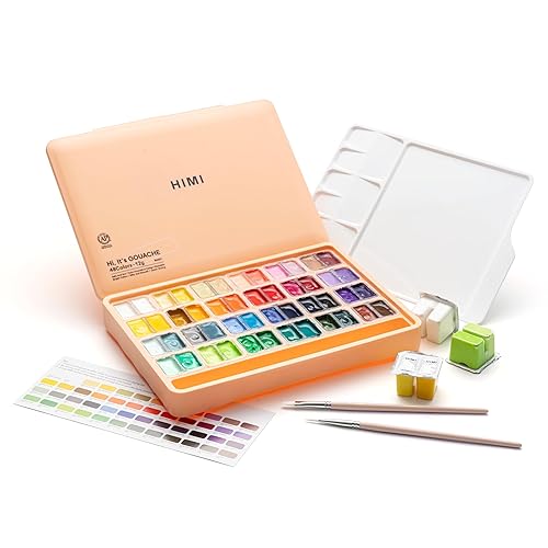 himi jelly gouache paint set - peach