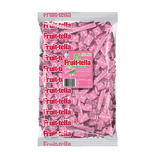 (Badman Sweet) Fruittella Party Sweets - Chew Sweets 2KG Bag Containing Only Strawberry Favourites