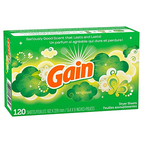 Gain Original Dryer Sheets, 120 Count - 120 Count (Pack of 1)