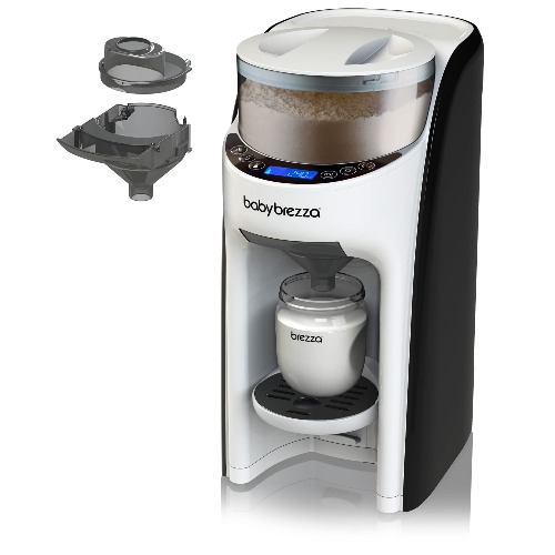 Baby Brezza Formula Pro Advanced with Funnel Cover | Instant and Automatic Baby Bottle Maker | Mix and Heat Formula at The Push of a Button | White