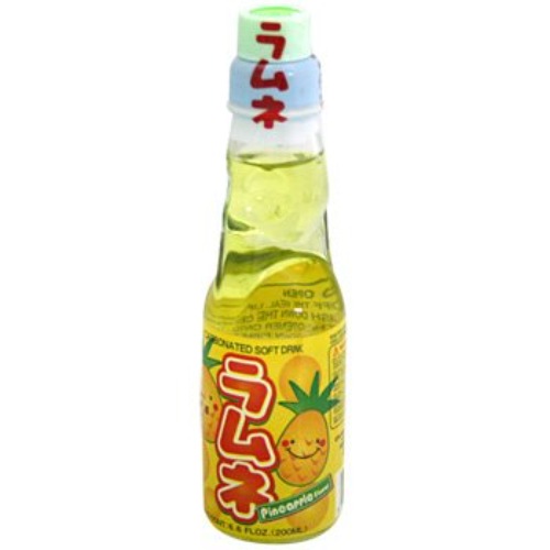 Ramune Japanische Limonade / Erfrischungsgetränk: Ananas Geschmack 200 ml - 