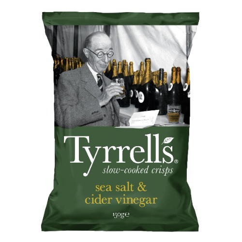 Tyrrell´s Sea Salt & Cider Vinegar, slow-cooked crisps
