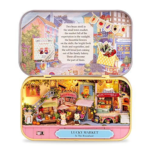 Cuteefun DIY Miniature House Kit Craft Theatre Market Scene