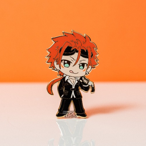 FF7 Reno Hard Enamel Pin - [A Grade] / Simple Rubber Back