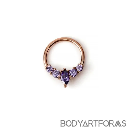 Purple Marquise Septum Clicker