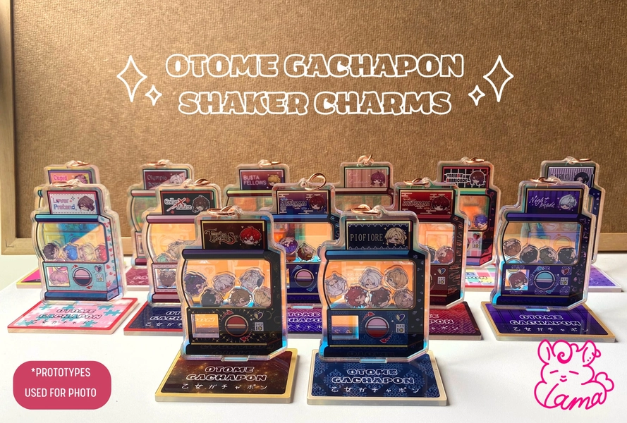 IN STOCK Otome Game Gachapon Themed Rainbow Acrylic Shaker Charm-Standee