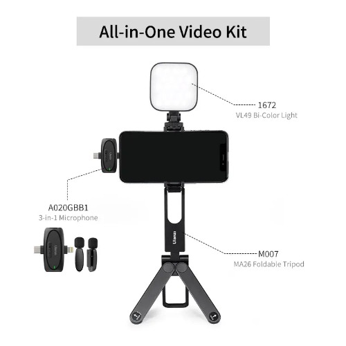Ulanzi MA26 Foldable Pocket Phone Tripod M007 | All-in-One Video Kit (Save $10)