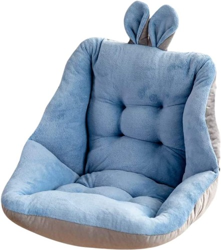 WUYU Chair Cushion Seat Cushion for Office Backrest Chair Plush Desk Seat Velvet Relax Lazy Buttocks (Light Blue,Four-Hole, 45x45cm) - Four-hole, 45 x 45 cm