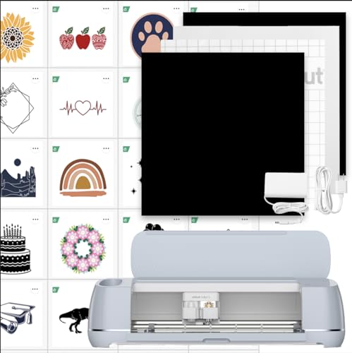 Cricut Maker 3 & Digital Content Library Bundle - Includes 30 images in Design Space App - Smart Cutting Machine, 2X Faster & 10X Cutting Force, Cuts 300+ Materials, Blue - Machine