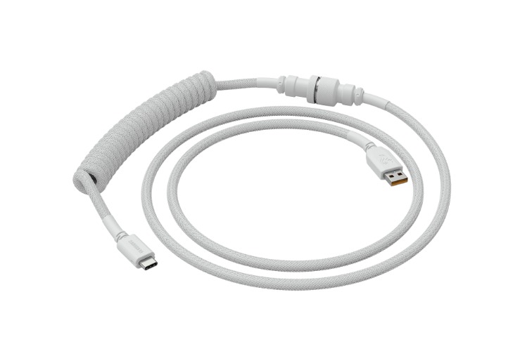 Coiled Keyboard Cable | Ghost White