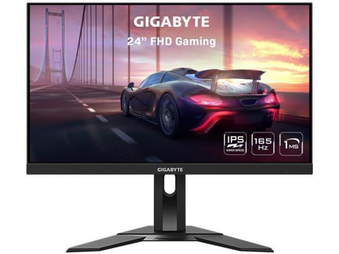 GIGABYTE G24F 2 24" 165Hz/180Hz(OC) 1080P Gaming Monitor, 1920 x 1080 SS IPS Display, 1ms (MPRT) Response Time, 95% DCI-P3, 125% sRGB, 1x DisplayPort 1.2 (HDR ready), 2x HDMI 2.0, 3x USB 3.2
