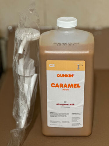 Dunkin Donuts Caramel Swirl with pump 64 oz Jug on Sale  | eBay