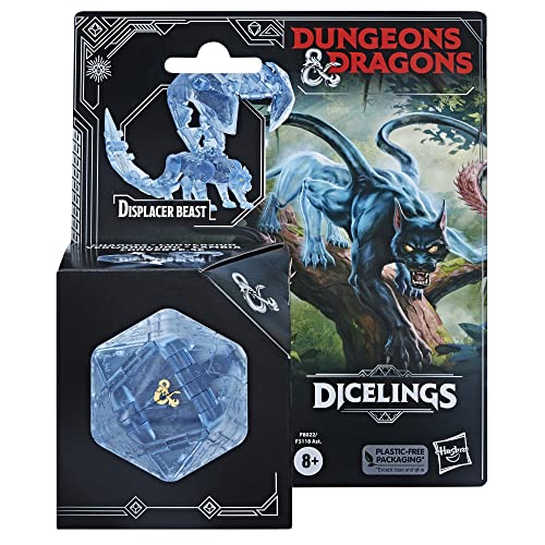 Dungeons & Dragons Dicelings Displacer Beast Collectible D&D Monster Dice Converting Giant d20 Action Figures Role Playing Dice - Blue Displacer Beast