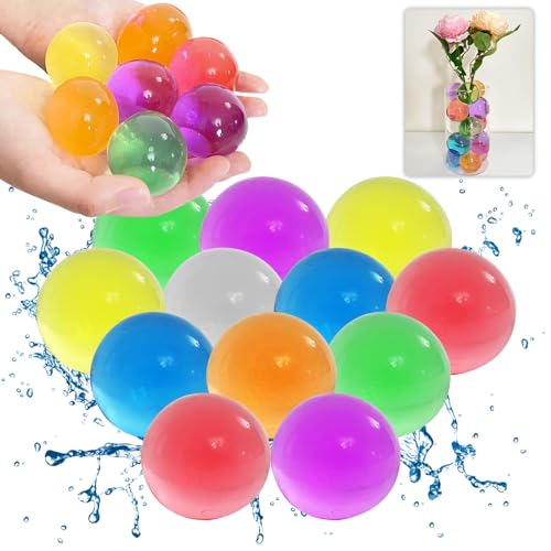 ORIKASO Colorful 1500pcs Giant Water Beads Kit, Large Water Gel Beads, Rainbow Mix Jumbo Jelly Balls Vase Fillers for Home Decoration, Wedding Centerpiece, Floral Arrangement, Christmas Decoration