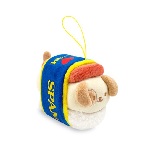 Anirollz x SPAM Ham 4" Cute Puppy Dog Character Plush Keychain Soft Squishy Stuffed Animal Toy Keychain (Puppiroll) - Puppiroll