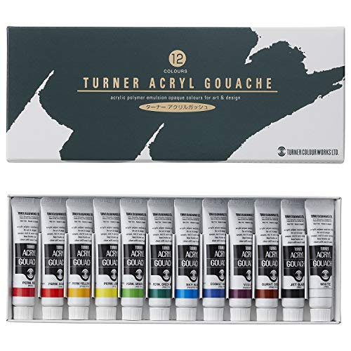 Turner acrylic gouache 12 color set school
