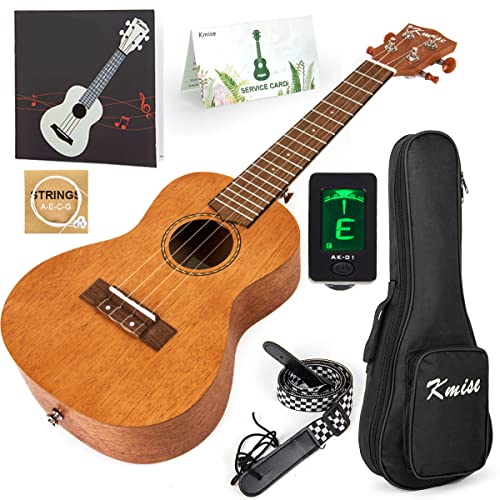 Kmise Tenor Ukulele Starter Kit Mahogany Ukelele 26 inch with Gig Bag Tuner Strap String Instruction Booklet - 26inch
