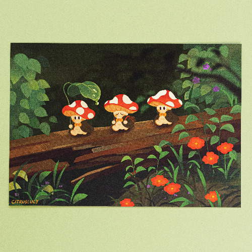 Mushroom Gatherers Print
