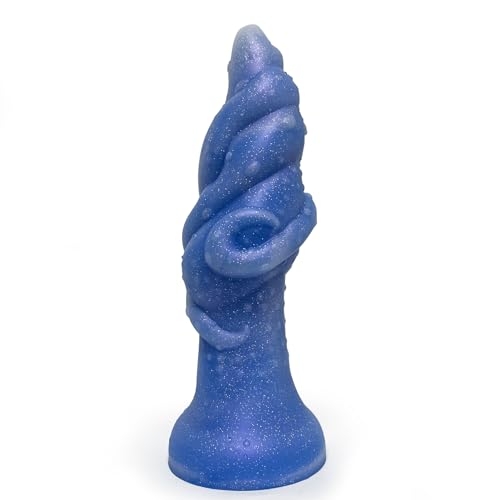 Huge Thick Monster Dildo, Silicone Tentacle Dildo with Suction Cup for Anal Prostate Massage, 7.87'' Horse Dildo Sex Toy for Women Men, Realistic Large Knot Dildo with Tentacle for Sex Pleasure - Blue