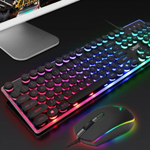 Ninja Dragon  BX9 LED Backlight Gaming USB Wired Keyboard Mouse Set - Black