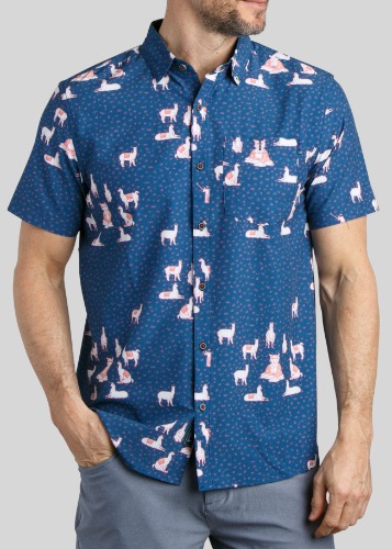 The Llama Button Down | L / Navy