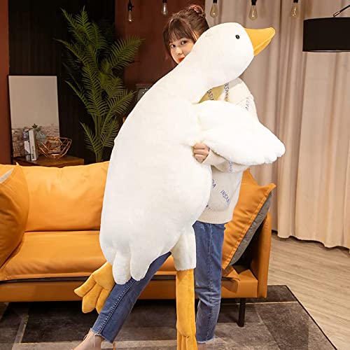 50-160CM Huge Goose Plush Toys Big Duck Doll Soft Stuffed Animal Sleeping Pillow Cushion for Kids and Girls (160CM) - 160CM