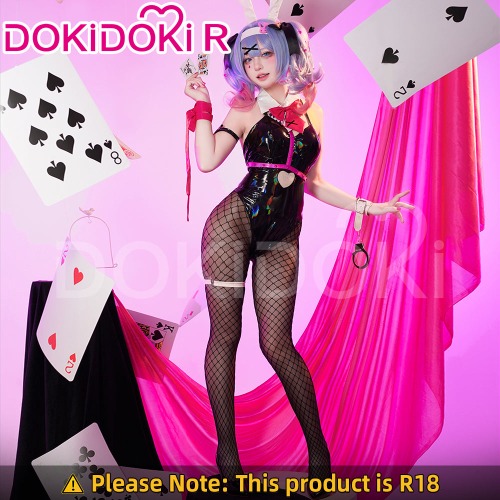 【Partial Size In Stock】【Size S-2XL】DokiDoki-R VSINGER Cosplay Rabbit Hole Costume Bunny Girl Sexy Black | L-In Stock